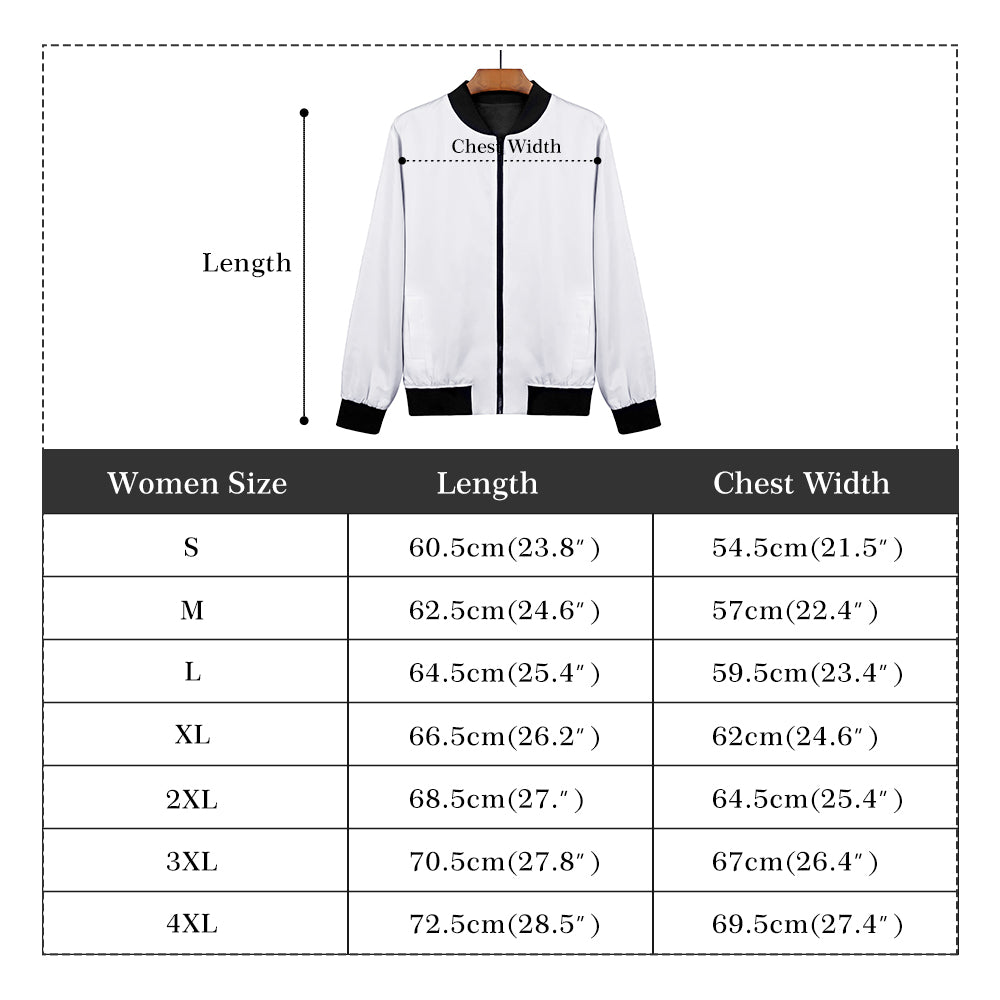 Womens Zip Up Bomber Jacket