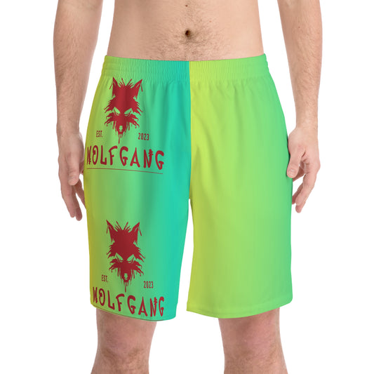 WOLFGANG Men's Elastic Beach Shorts (AOP)