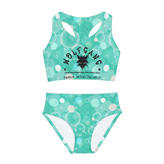 WOLFGANG Girls Two Piece Swimsuit (AOP)