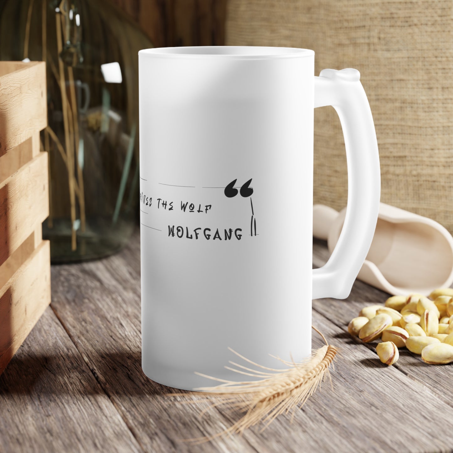 WOLFGANG Frosted Glass Beer Mug