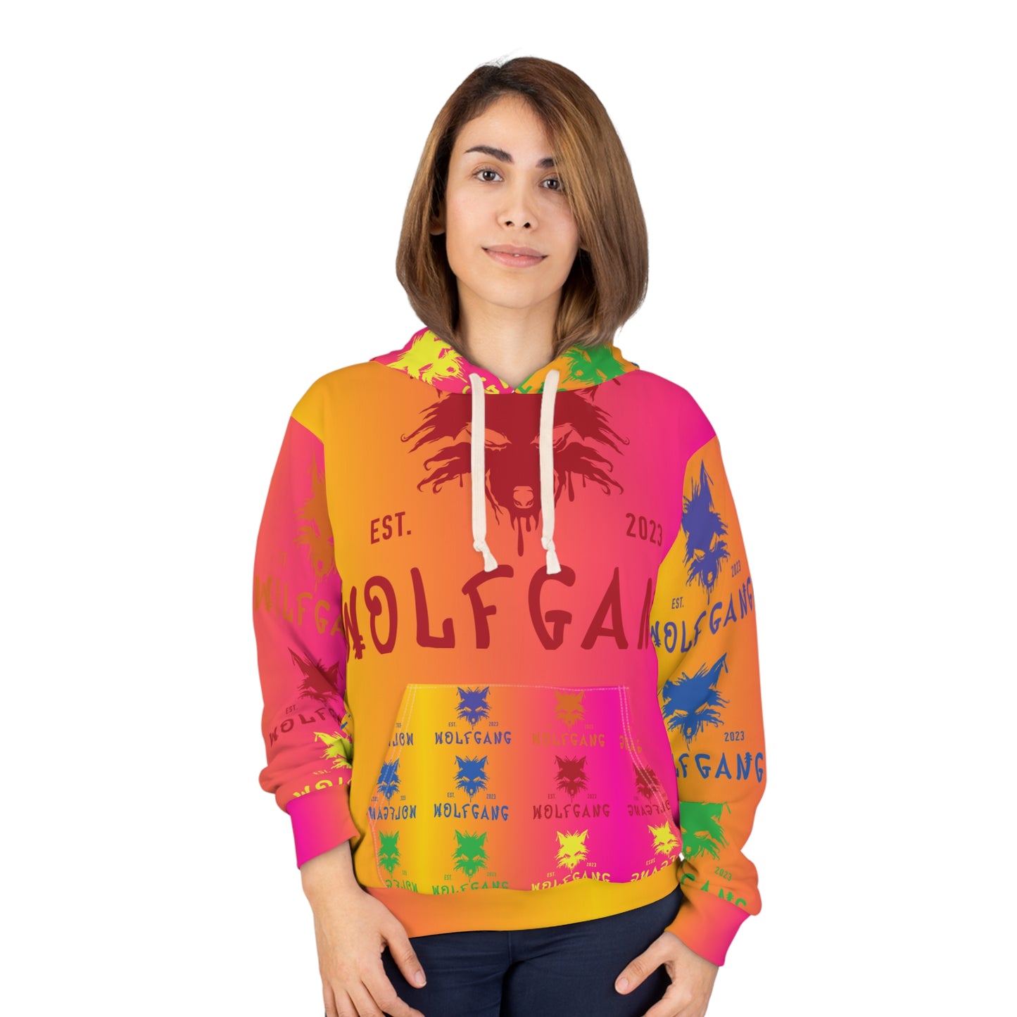 WOLFGANG Unisex Pullover Hoodie (AOP)