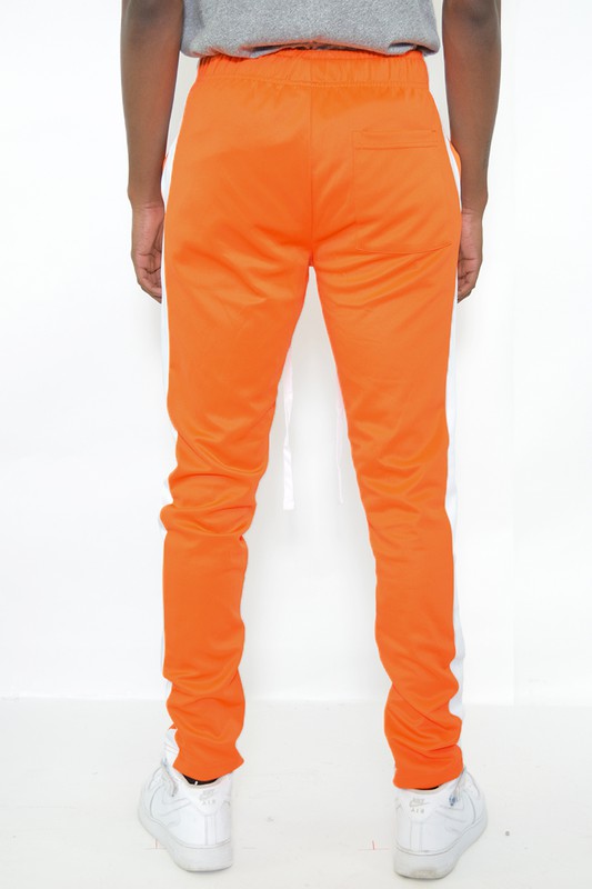 SLIM FIT SINGLE STRIPE TRACK PANTS