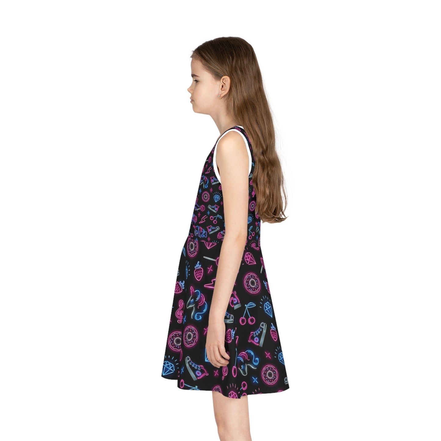 WOLFGANG Girls' Sleeveless  (AOP) kids youth