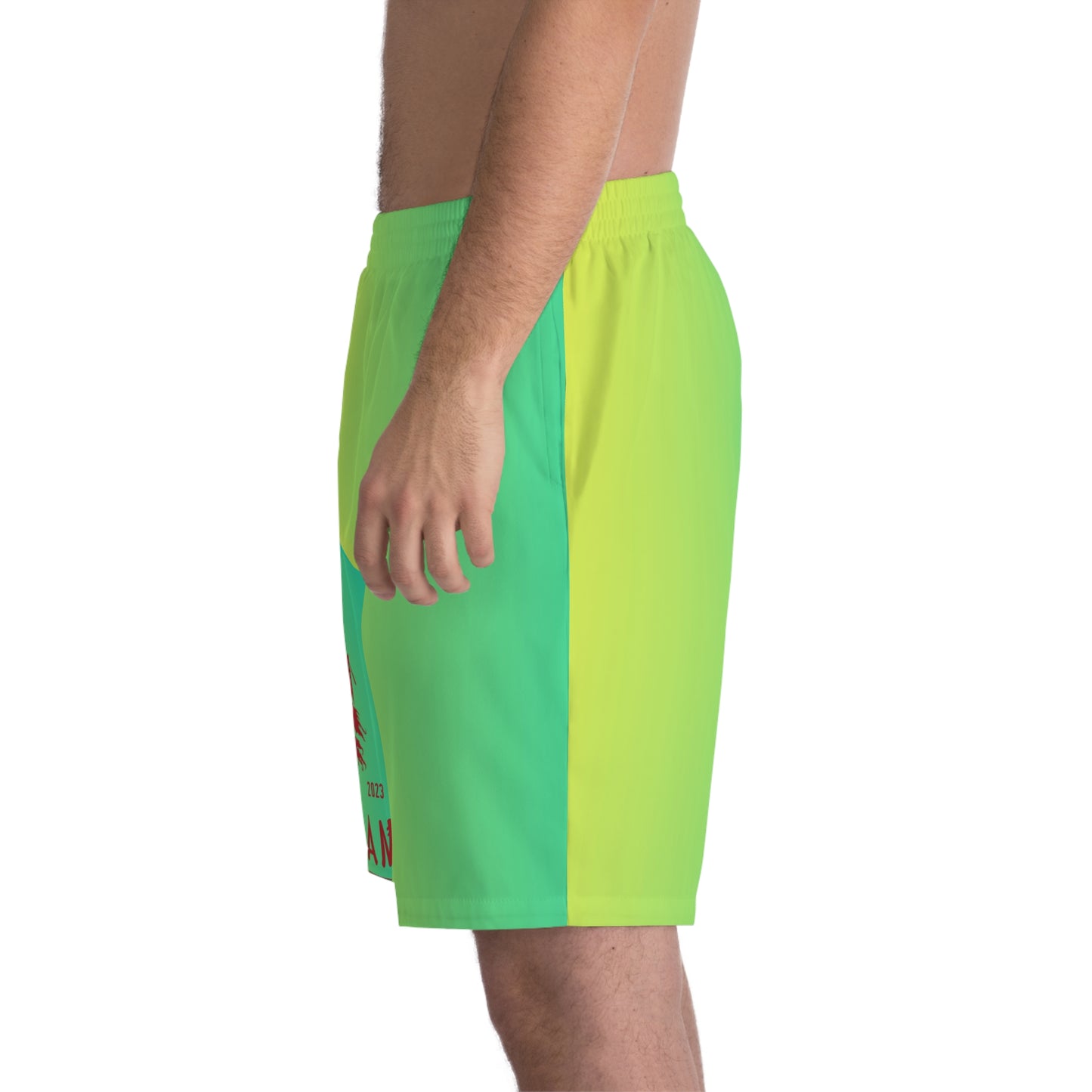 WOLFGANG Men's Elastic Beach Shorts (AOP)