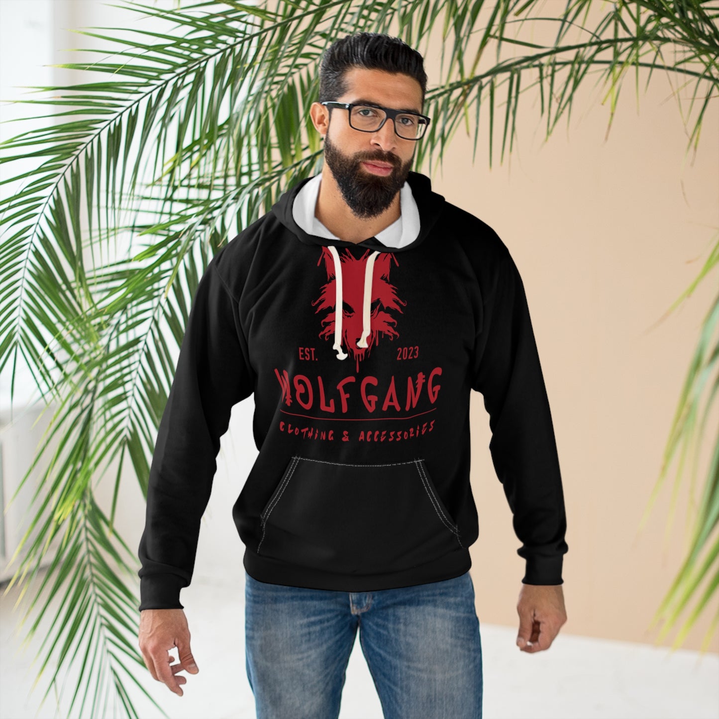 WOLFGANG Unisex Pullover Hoodie (AOP)