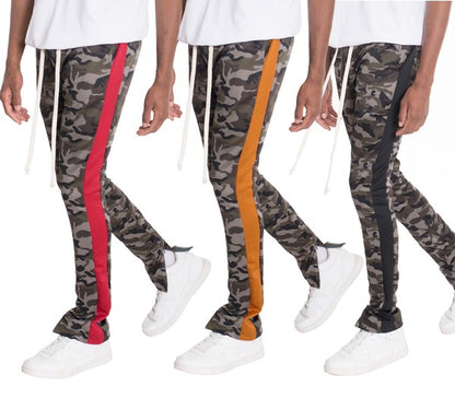 NEUTRAL BLACK CAMO TRACK PANTS