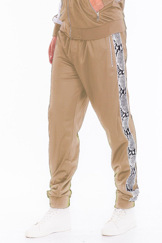 Weiv Mens Snake Side Tape Jogger Pants