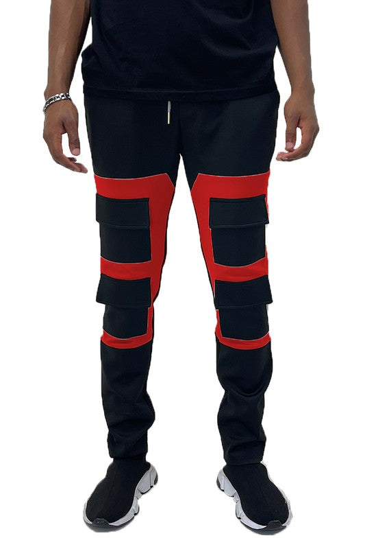 COLOR BLOCK CARGO TRACK PANT