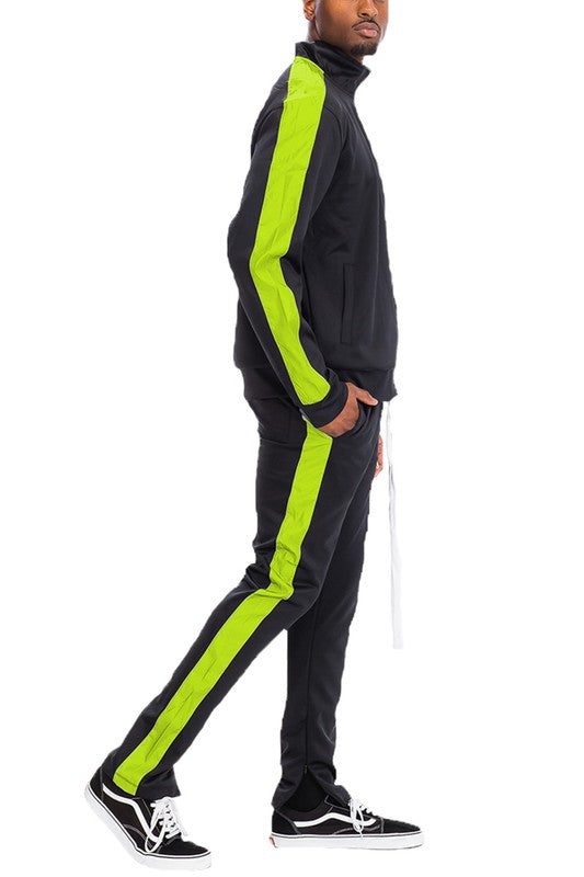 SINGLE STRIPE SOLID TRACK SUIT