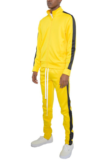 SINGLE STRIPE SOLID TRACK SUIT