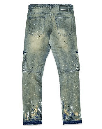 Multi Cargo Slim Straight Denim