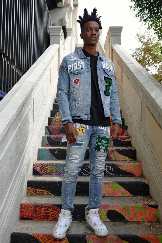 Varsity Patches Denim Jacket