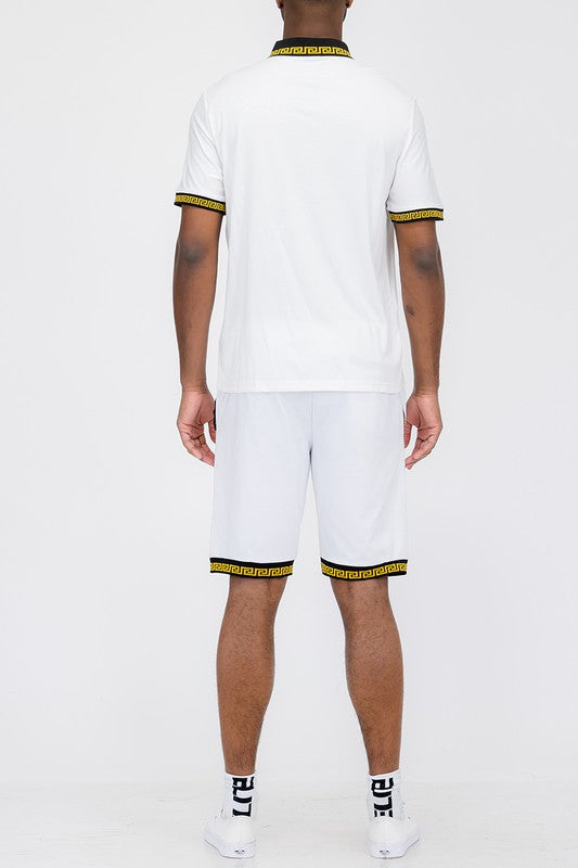 Lion Head Polo Shirt and Short Set