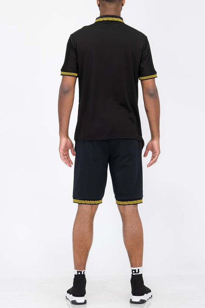 Lion Head Polo Shirt and Short Set