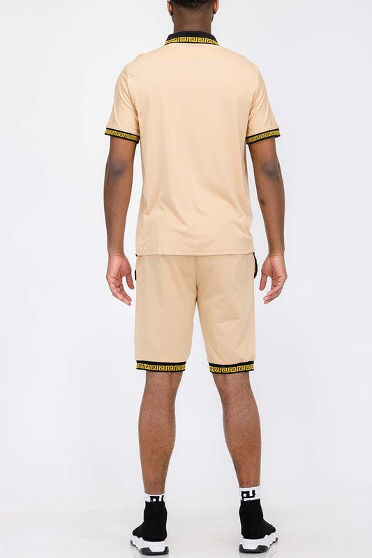 Lion Head Polo Shirt and Short Set