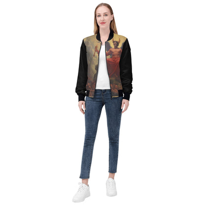 Womens Zip Up Bomber Jacket