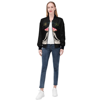 Womens Zip Up Bomber Jacket