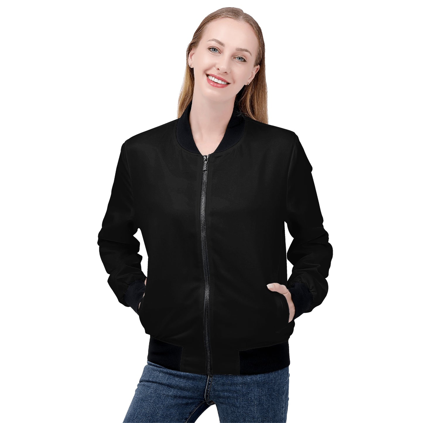 Womens Zip Up Bomber Jacket