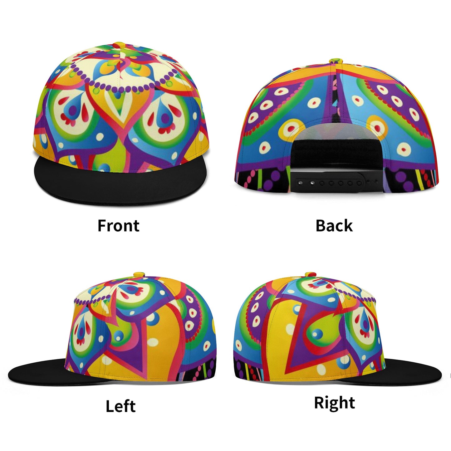 All Over Printing Hip-hop Caps