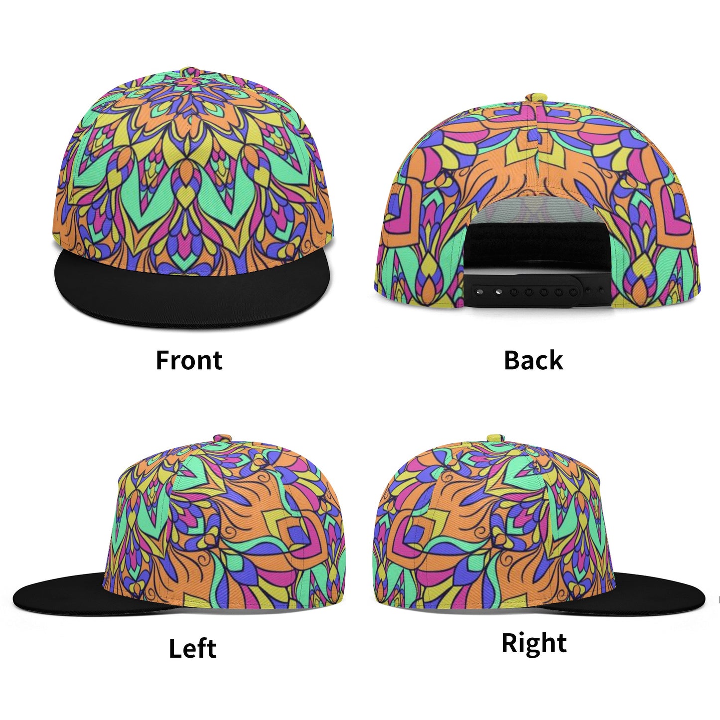 All Over Printing Hip-hop Caps