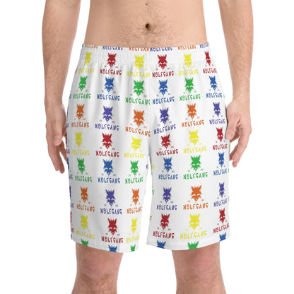 WOLFGANG Men's Elastic Beach Shorts (AOP)