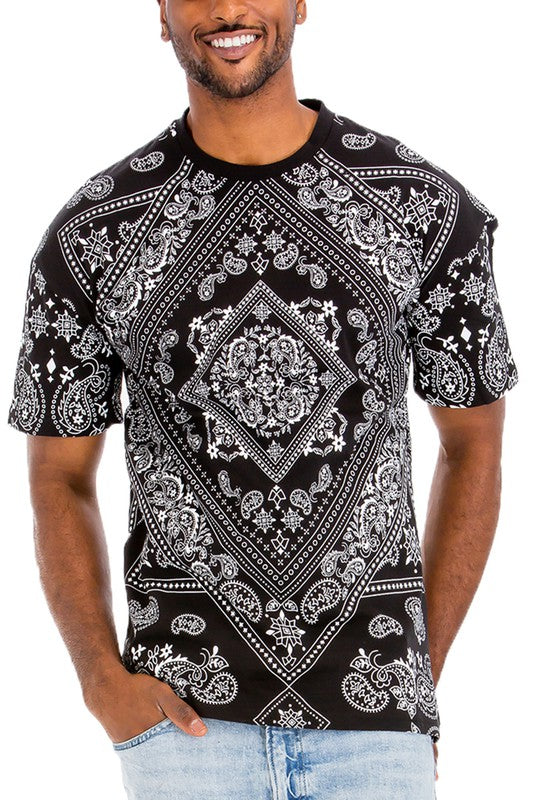 Mens Bandana Print Tee Shirt