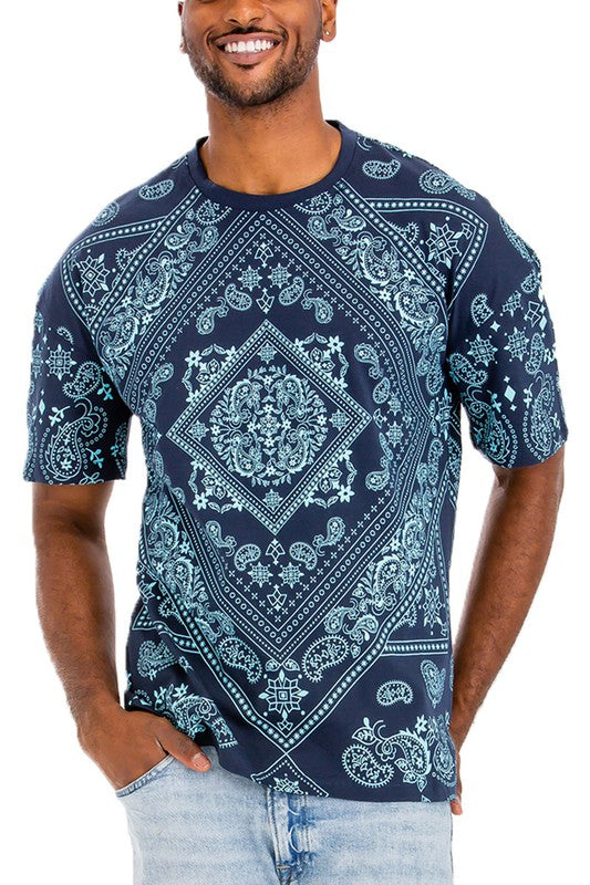 Mens Bandana Print Tee Shirt