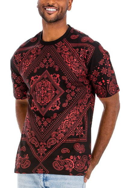 Mens Bandana Print Tee Shirt