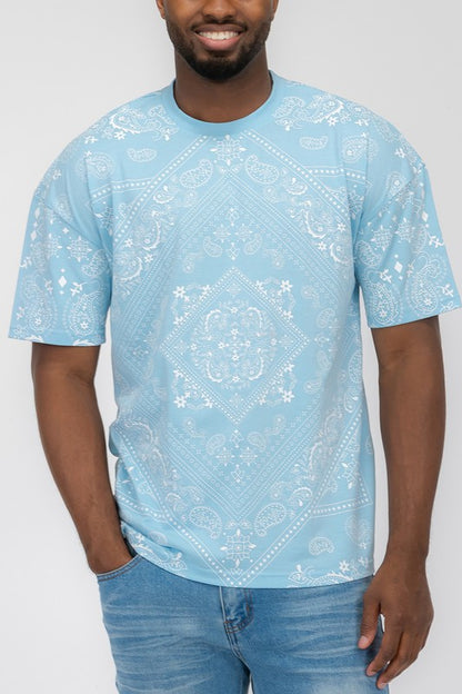 Mens Bandana Print Tee Shirt