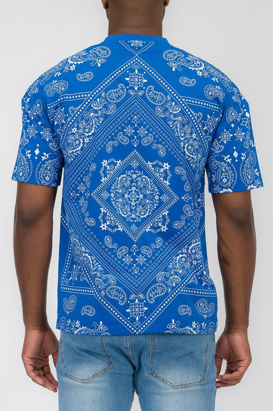 Mens Bandana Print Tee Shirt