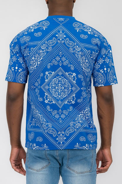 Mens Bandana Print Tee Shirt