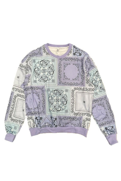 Weiv Paisley Bandana Print CrewNeck