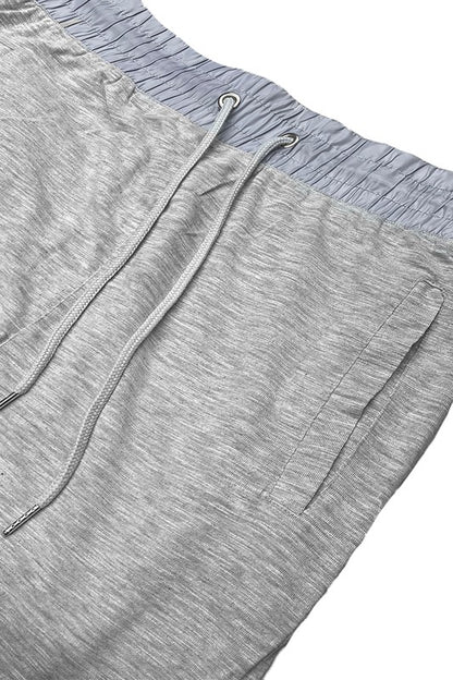 Heathered Cotton Blend Joggers