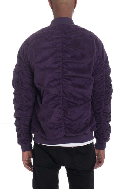 Weiv Mirosuede Scrunched Bomber Jacket