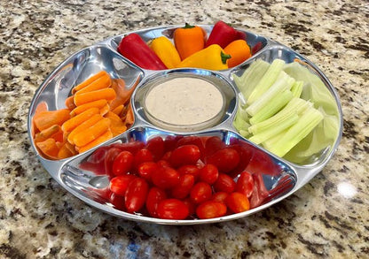 5-Section Snack/Salsa Serving Platter