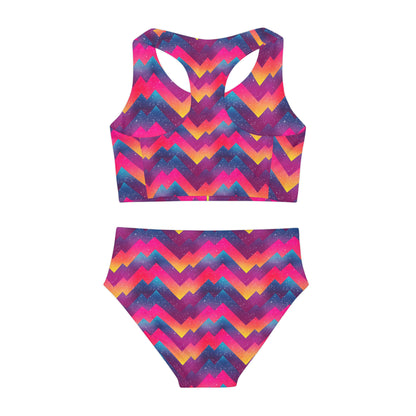 WOLFGANG Girls Two Piece Swimsuit (AOP)