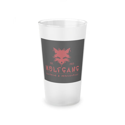 WOLFGANG Frosted Pint Glass, 16oz