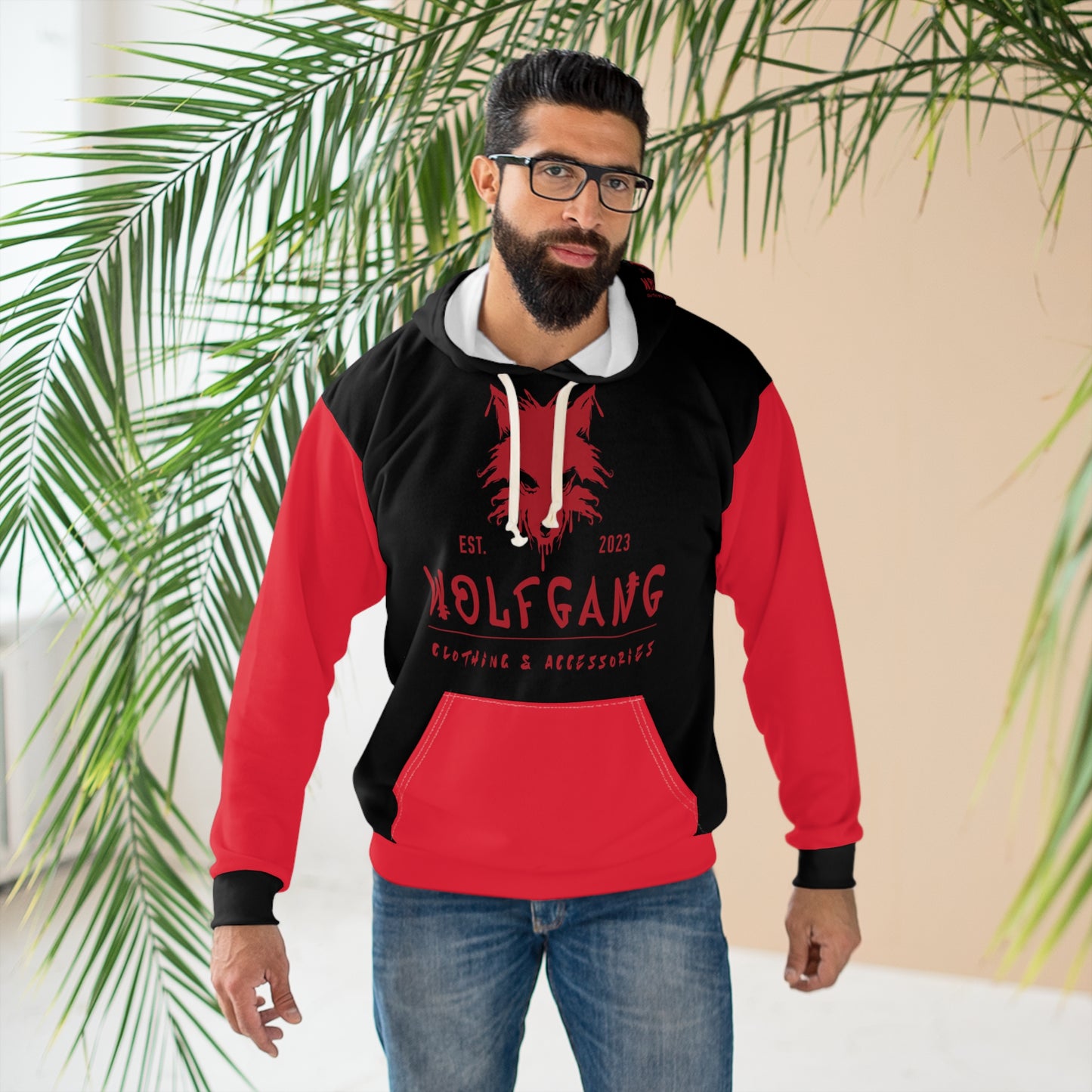 WOLFGANG Unisex Pullover Hoodie (AOP)