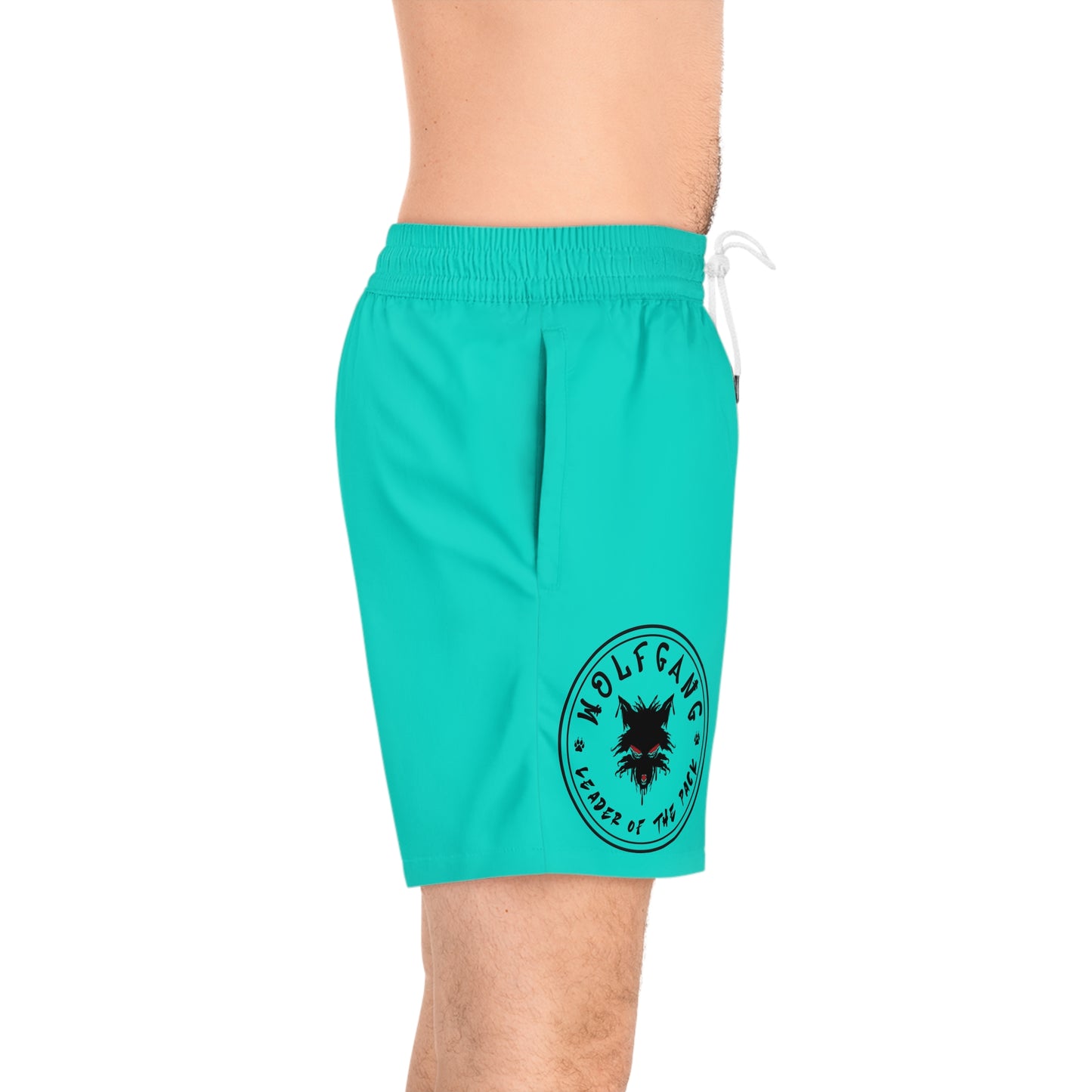 WOLFGANG Men's Mid-Length Swim Shorts (AOP)