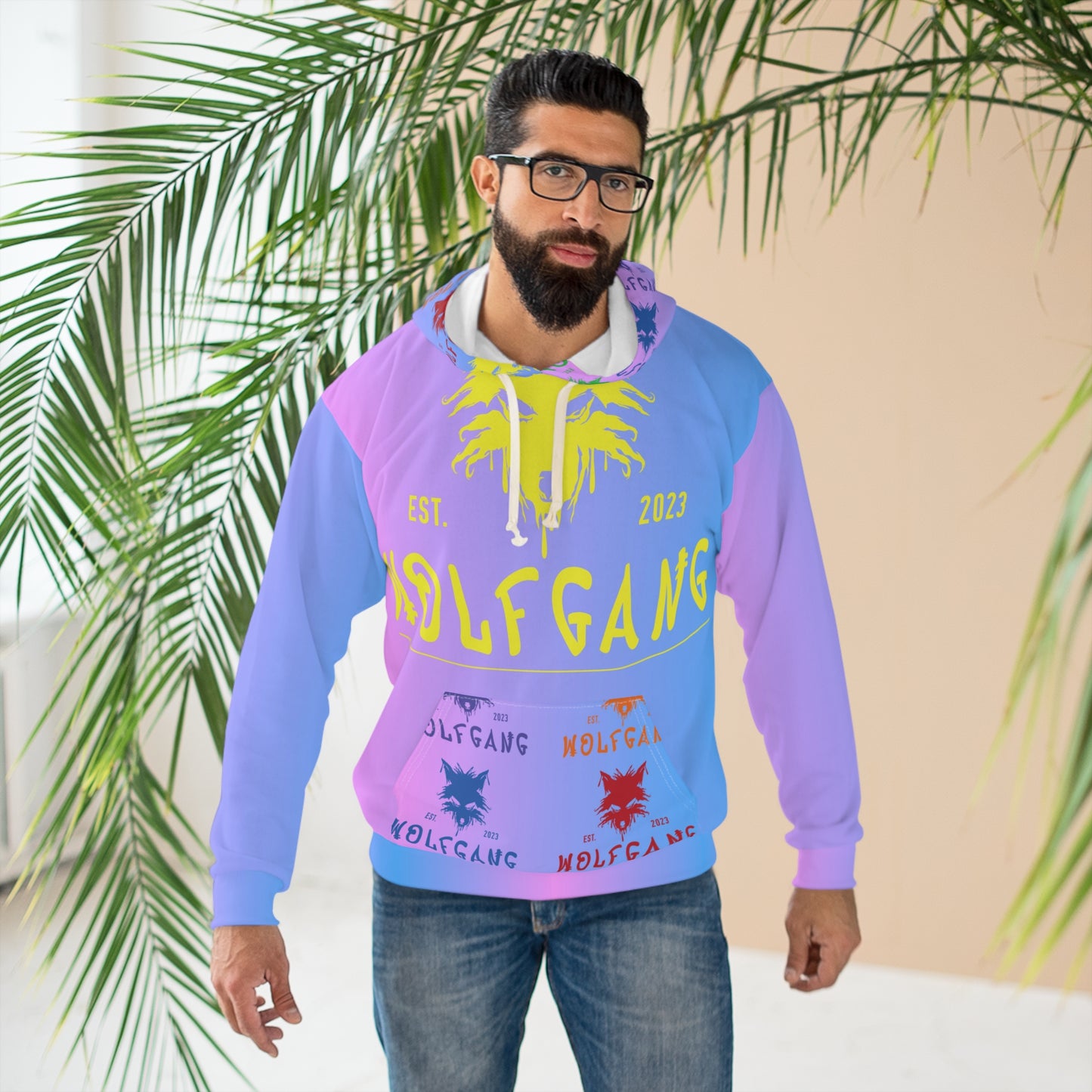 WOLFGANG Unisex Pullover Hoodie (AOP)