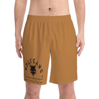 WOLFGANG Men's Elastic Beach Shorts (AOP)