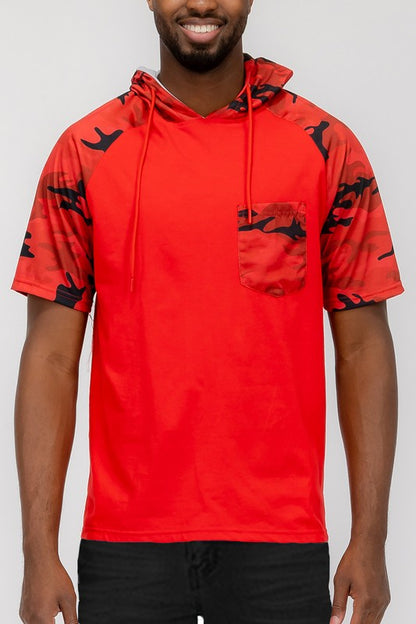 SHORT SLEEVE CAMO COLOR BLOCK