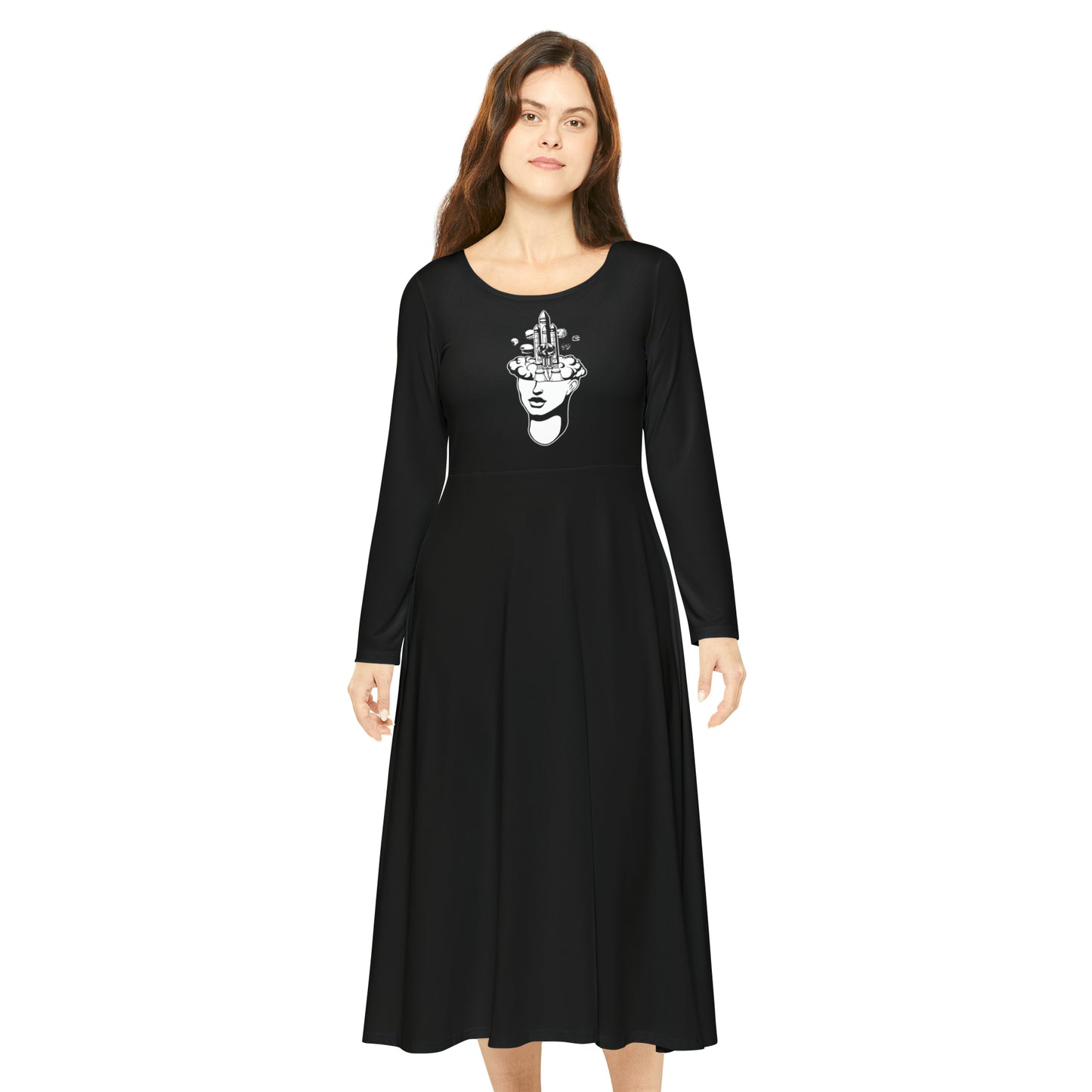 WOLFGANG Women's Long Sleeve Dance Dress (AOP)