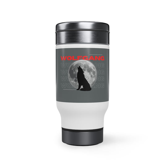 WOLFGANG Stainless Steel Travel Mug with Handle, 14oz