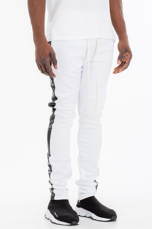 Leather Tape Track Pants MEN'S