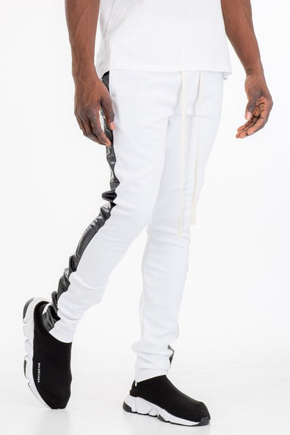 Leather Tape Track Pants MEN'S